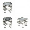 Levelling cassette for duct mounting, raised and underfloor installation