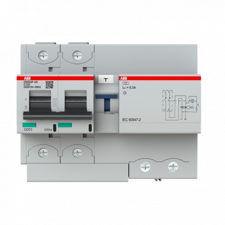 Abb 2CCG001334R0001 Int. Com. DS800 2p C125 AS 50kA 0.3A