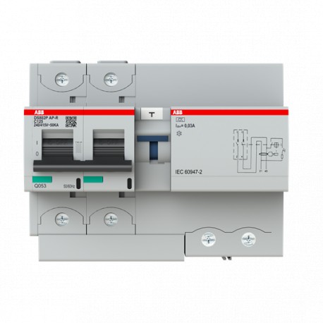 Abb 2CCG001339R0001 Int. Com. DS800 2p C125 A-APR 50kA 30mA