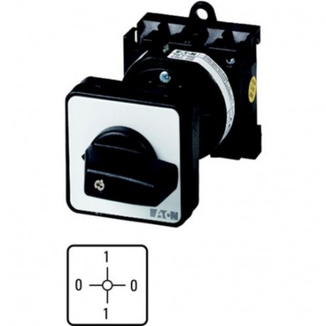 EATON - MOELLER T0-1-15041/Z T0-1-15041/Z 009085 Y7-9085 EATON ELECTRIC ON-OFF switches, Contacts: 2, 20 A, front plate: 0-1-0-1, 90 °, m..