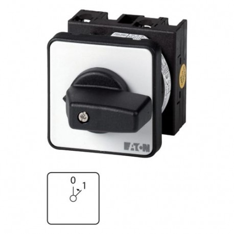 EATON - MOELLER T0-1-15301/EZ T0-1-15301/EZ 009195 Y7-9195 EATON ELECTRIC On switches, Contacts: 1, 20 A, front plate: 0 1, 45 °, momentar..