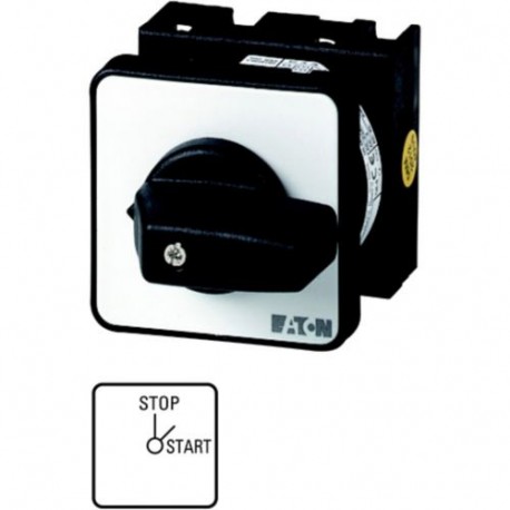 EATON - MOELLER T0-1-15411/E T0-1-15411/E 009267 Y7-9267 EATON ELECTRIC ON-OFF switches, Contacts: 1, 20 A, front plate: STOP-START, 45 °..