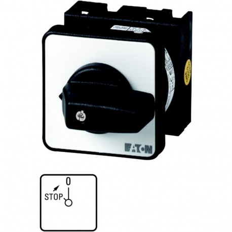 EATON - MOELLER T0-1-8172/EZ T0-1-8172/EZ 009427 Y7-9427 EATON ELECTRIC On switches, Contacts: 4, 20 A, front plate: STOP 0, 45 °, moment..