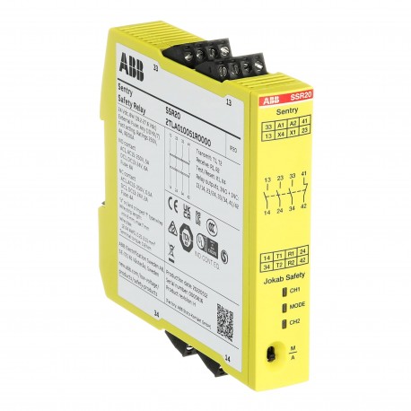 ABB 2TLA010051R0101 2TLA010051R0101 ABB Sentry SSR20M Safety Relay Push-In