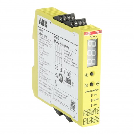 Abb 2TLA010060R0001 Sentry TSR10P Push-In Safety Relay
