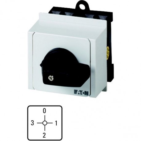 EATON - MOELLER T0-2-8021/E T0-2-8021/E 011608 Y7-11608 EATON ELECTRIC Ammeter selector switches, Contacts: 4, 20 A, 2 converters, front..