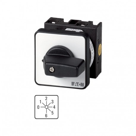 EATON - MOELLER T0-3-145/E T0-3-145/E 012308 Y7-12308 EATON ELECTRIC Step switches, Contacts: 6, 20 A, front plate: 0-6, 45 °, maintain..