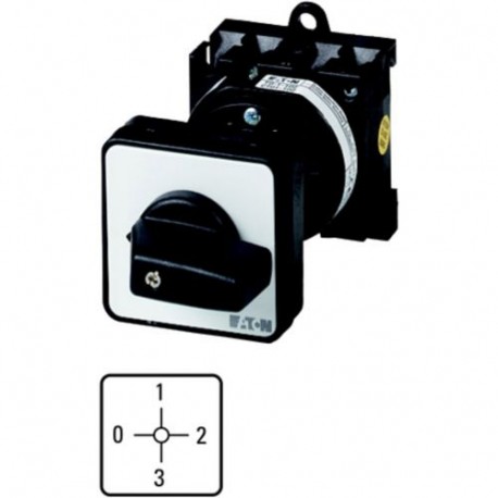 EATON - MOELLER T0-3-15053/Z T0-3-15053/Z 012838 Y7-12838 EATON ELECTRIC Step switches, Contacts: 6, 20 A, front plate: 0-3, 90 °, mainta..