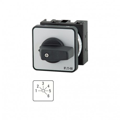 Eaton-moeller T0-3-151/E Y7-12915 EATON ELECTRIC Step switches, Contacts: 6, 20 A, front plate: 1-6, 45 °, maintain..