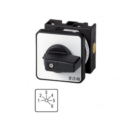 EATON - MOELLER T0-3-180/E T0-3-180/E 013094 Y7-13094 EATON ELECTRIC Step switches, Contacts: 6, 20 A, front plate: 1-6, 45 °, maintain..