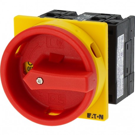 EATON - MOELLER T3-2-10/EA/SVB T3-2-10/EA/SVB 017667 Y7-17667 EATON ELECTRIC Main switch, 3 pole + N, 32 A, Emergency-Stop function, 90 °, ..