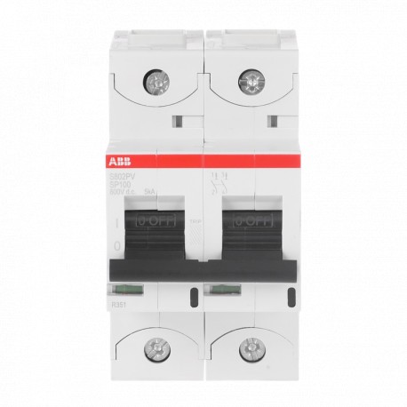 ABB 2CCF019607R0001 2CCF019607R0001 ABB S802PV-SP100 High Performance MCB