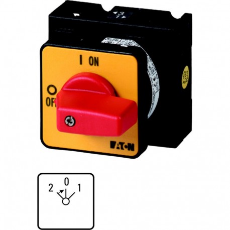 EATON - MOELLER T3-3-8342/E-RT T3-3-8342/E-RT 020028 Y7-20028 EATON ELECTRIC On-Off switch, 6 pole, 32 A, Emergency-Stop function, 90 °, fl..