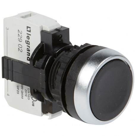 LEGRAND 023706 023706 LEGRAND PUSHBUTTON FLUSH BLACK + 1NO
