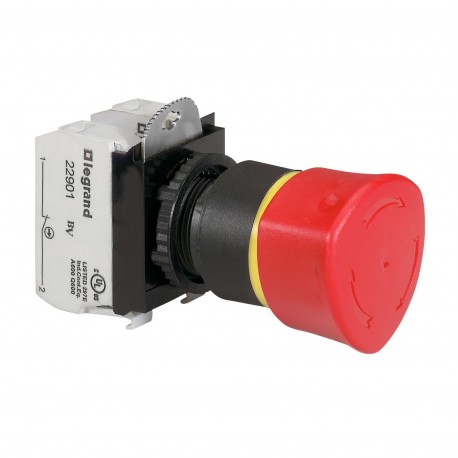 Legrand 023726 PULS. MUSHROOM DIAM 40 RED+1NC1NA