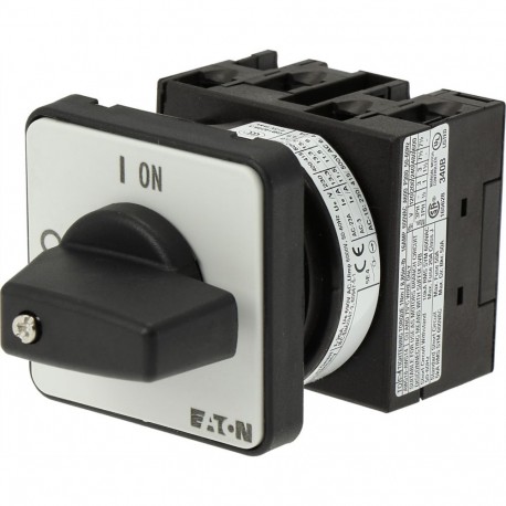 EATON - MOELLER T0-2-1/E T0-2-1/E 024639 Y7-24639 EATON ELECTRIC On-Off switch, 3 pole, 20 A, 90 °, flush mounting