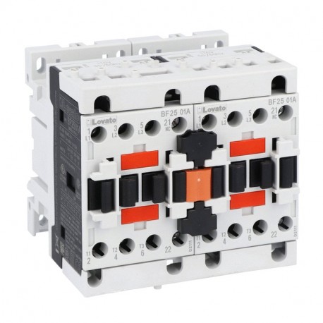 LOVATO ELECTRIC BFA0254212060 BFA0254212060 LOVATO REVERSING CONTACTOR ASSEMBLY, AC COIL, EXTERNAL INTERLOCK WITH POWER AND AUXILIARY WIRI..