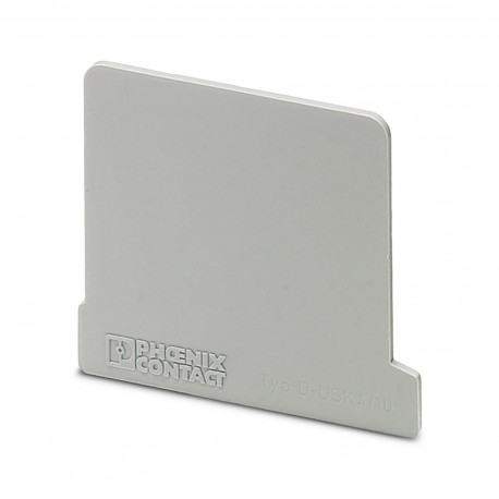 Phoenix contact D-USK 4/10 End cover, Length: 42.5 mm, Width: 1.3 mm, Color: gray