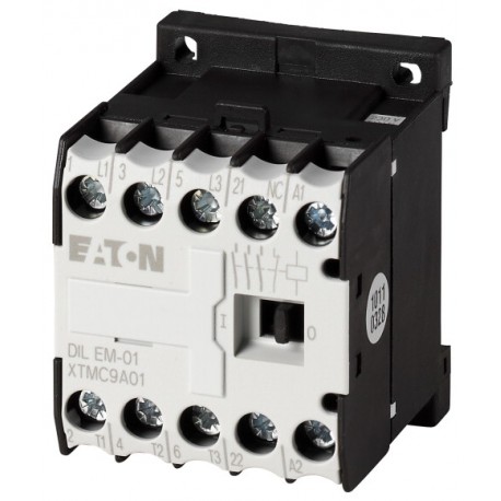 Eaton-moeller DILEM-01(380V50/60HZ) XTMC9A01AR EATON ELECTRIC Contactor, 3p+1N/C, 4kW/400V/AC3