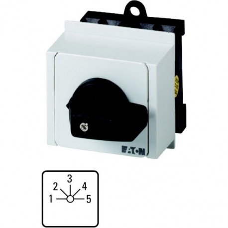Eaton-moeller T0-3-8232/IVS Y7-34107 EATON ELECTRIC Step switches, Contacts: 5, 20 A, front plate: 1-5, 45 °, 5 ste..