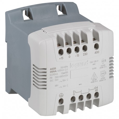 LEGRAND 044235 044235 LEGRAND TRANSF 230-400V/24-48V 250VA