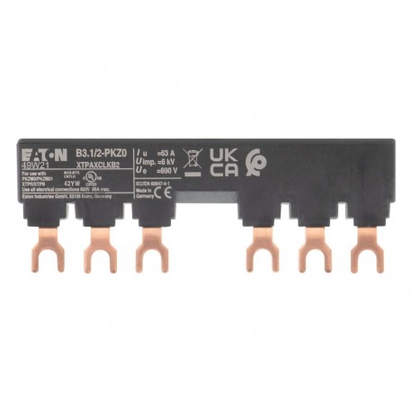 Eaton-moeller B3.1/2-PKZ0 Y7-44945 EATON ELECTRIC Three-phase commoning link, for 2 PKZ0, +auxiliary contact