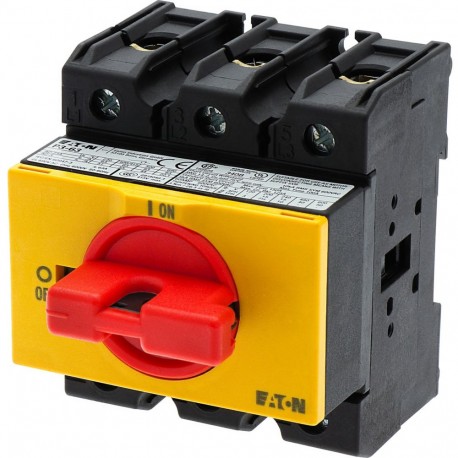 EATON - MOELLER P3-63/IVS-RT P3-63/IVS-RT 045845 Y7-45845 EATON ELECTRIC On-Off switch, 3 pole, 63 A, Emergency-Stop function, Lockable i..