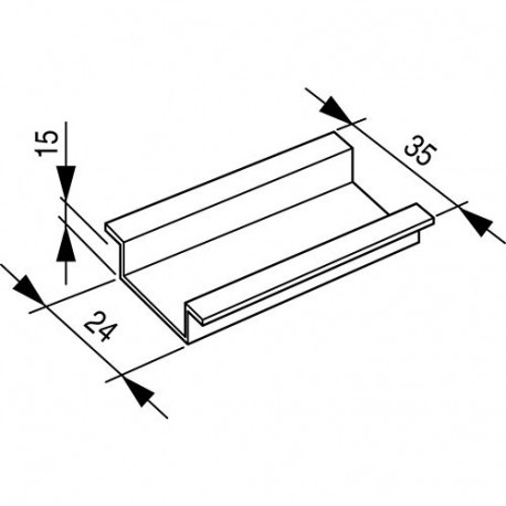 Eaton-moeller TS35X15 Y7-50657 EATON ELECTRIC Top-hat rail 35x15mm
