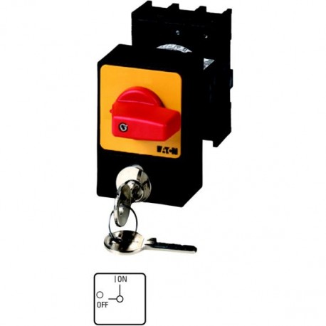 EATON - MOELLER P1-32/E/SVA(S)-RT P1-32/E/SVA(S)-RT 050971 Y7-50971 EATON ELECTRIC Panic switches, 3 pole, 32 A, Cylinder lock SVA, front plat..