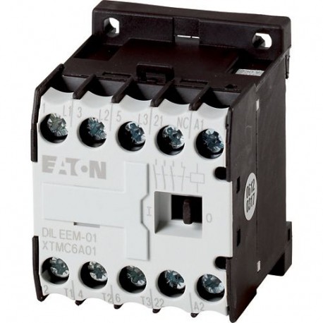 Eaton-moeller DILEEM-01(220V50HZ,240V60HZ) Y7-51634 EATON ELECTRIC Contactor, 3p+1N/C, 3kW/400V/AC3