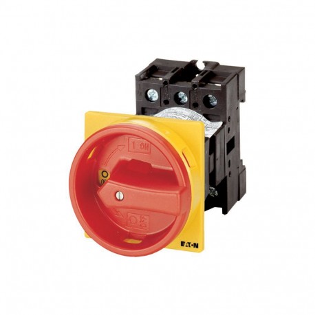 Eaton-moeller P1-32/V/SVB/N/HI11 Y7-62605 EATON ELECTRIC Main switch, 3 pole + N + 1 N/O + 1 N/C, 32 A, Emergency-S..