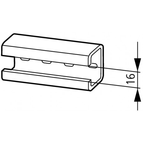 Eaton-moeller KSV4-ID 2502270 EATON ELECTRIC Cable anchoring rail, HxWxD 15x30x500mm CI distribution board