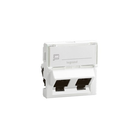 Legrand 076506 MOSAIC RJ45X2 C6 FTP 2M 45D