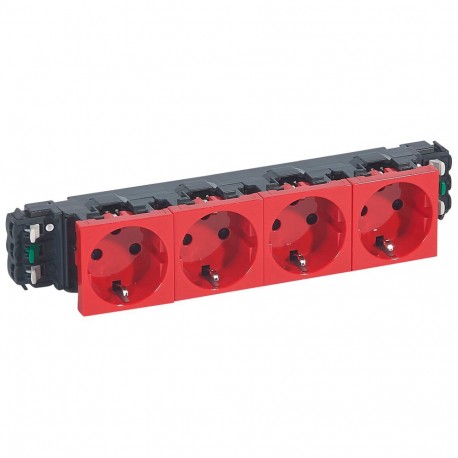 LEGRAND 077424 077424 LEGRAND MO-SOCKET 4X2P+T SCHUKO CHANNEL