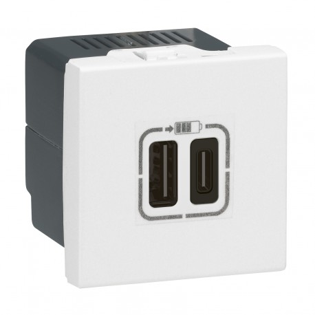 LEGRAND 077592 077592 LEGRAND MO-BASE USB A+C 3A 15W 2M BL