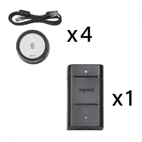 Legrand 077645L KIT 4 CHARGEURS SS FIL 15W ALU