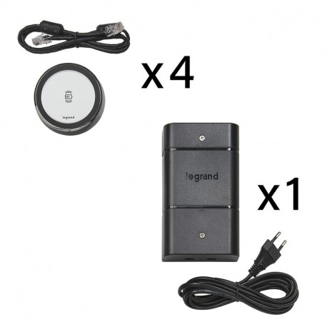 Legrand 077646L KIT 4 CHARG SS FIL 15W ALU EU
