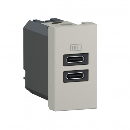 Legrand 077681L MO-2USB C+C 1M 15W AL