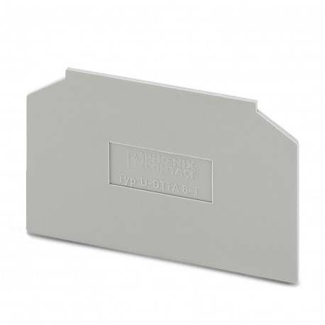 Phoenix contact D-OTTA 6-T End cover, Length: 69 mm, Width: 1.5 mm, Color: gray
