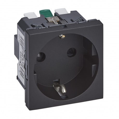 LEGRAND 079350L 079350L LEGRAND SOCKET 2P+T SCH AUTO NEGR MAT 90