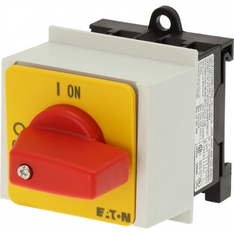 Eaton-moeller T0-1-102/IVS-RT Y7-79583 EATON ELECTRIC On-Off switch, 2 pole, 20 A, Emergency-Stop function, 90 °, s..