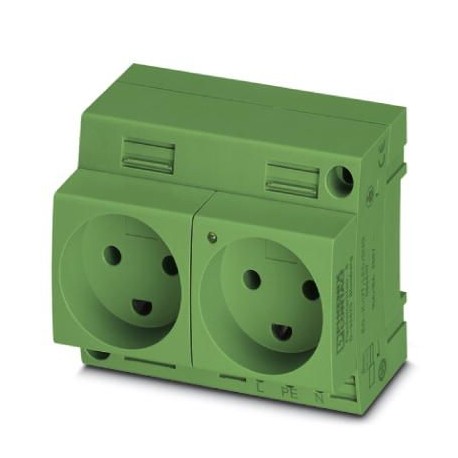 PHOENIX CONTACT EO-K/UT/LED/DUO/GN EO-K/UT/LED/DUO/GN 0804118 PHOENIX CONTACT Double socket