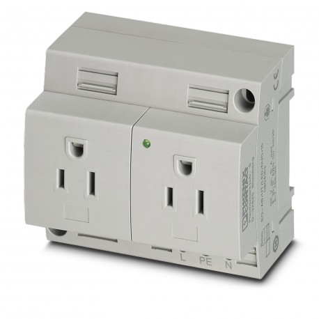Phoenix contact EO-AB/UT/LED/DUO/15 Double socket, Pin connector pattern type AB 15A, Screw connecti..