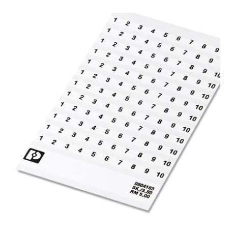 PHOENIX CONTACT SK 5/3,8: 1-250 SK 5/3,8: 1-250 0804222 PHOENIX CONTACT Marker card