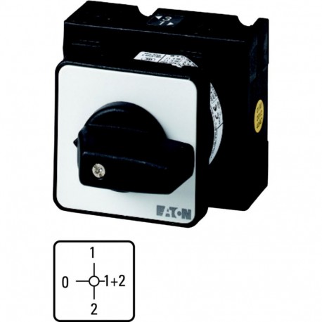 EATON - MOELLER T3-2-15114/E T3-2-15114/E 085593 Y7-85593 EATON ELECTRIC Step switches, Contacts: 4, 32 A, front plate: 0-1-1+2-2, 90 °, ..