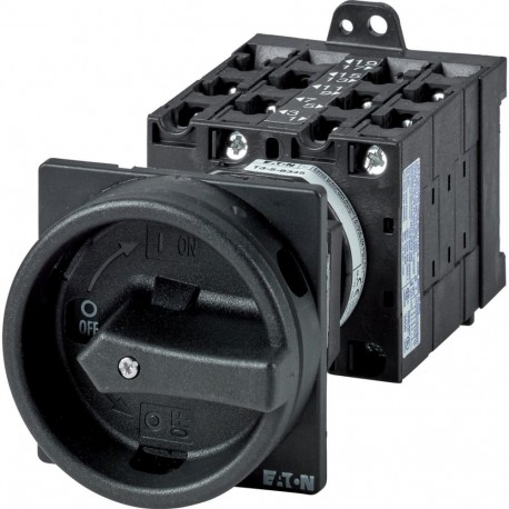 Eaton-moeller T3-5-8346/V/SVB-SW Y7-87937 EATON ELECTRIC Main switch, 10-pole, 32 A, STOP function, 90 °, rear moun..