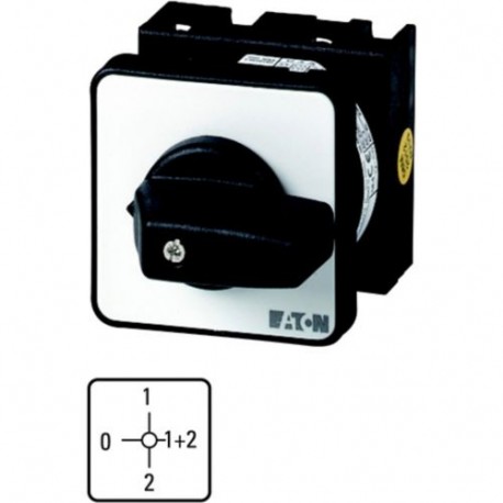 Eaton-moeller T0-1-15113/EZ Y7-88693 EATON ELECTRIC Step switches, Contacts: 2, 20 A, front plate: 0-1-1+2-2, 90 °,..