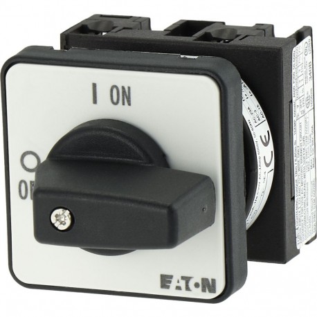 EATON - MOELLER T0-1-102/E T0-1-102/E 088709 Y7-88709 EATON ELECTRIC On-Off switch, 2 pole, 20 A, 90 °, flush mounting