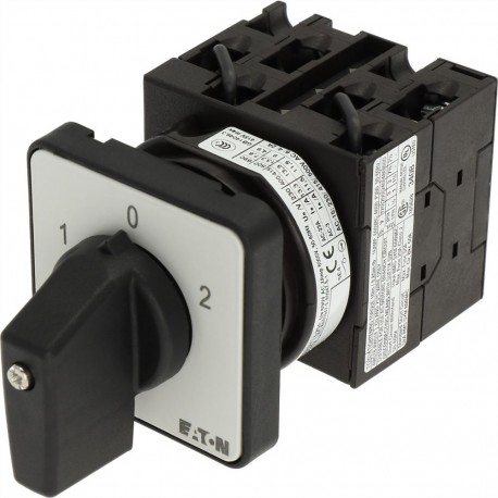 EATON - MOELLER T0-3-8401/E T0-3-8401/E 091047 Y7-91047 EATON ELECTRIC Reversing switches, Contacts: 5, 20 A, front plate: 1-0-2, 60 °, ..