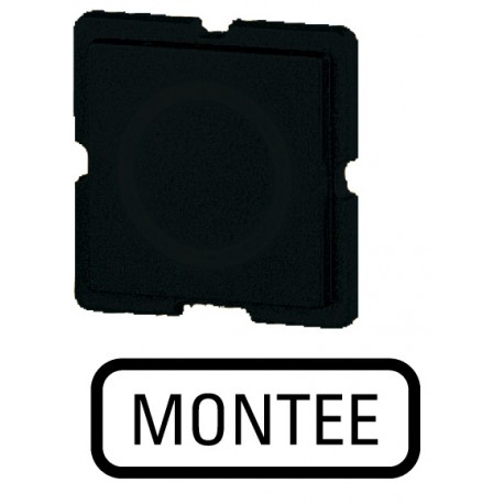 EATON - MOELLER 372TQ25 372TQ25 092711 EATON ELECTRIC Button plate, black, MONTEE
